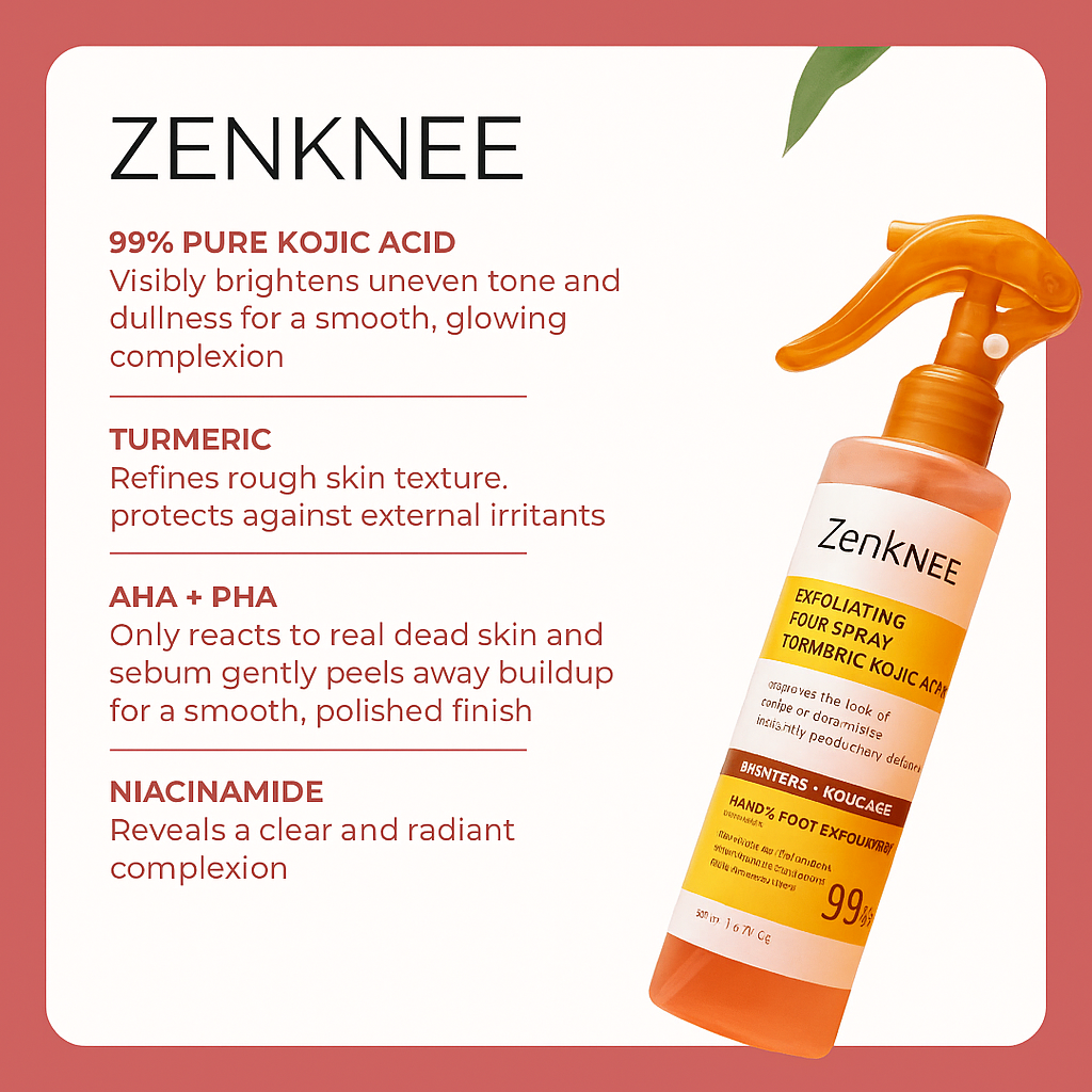 Zenknee Peel Shot - Kojic + Turmeric Body Peel Spray